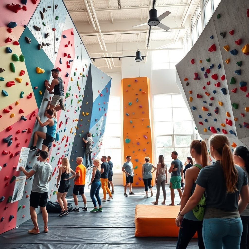 Climbing wall map at Climbgym