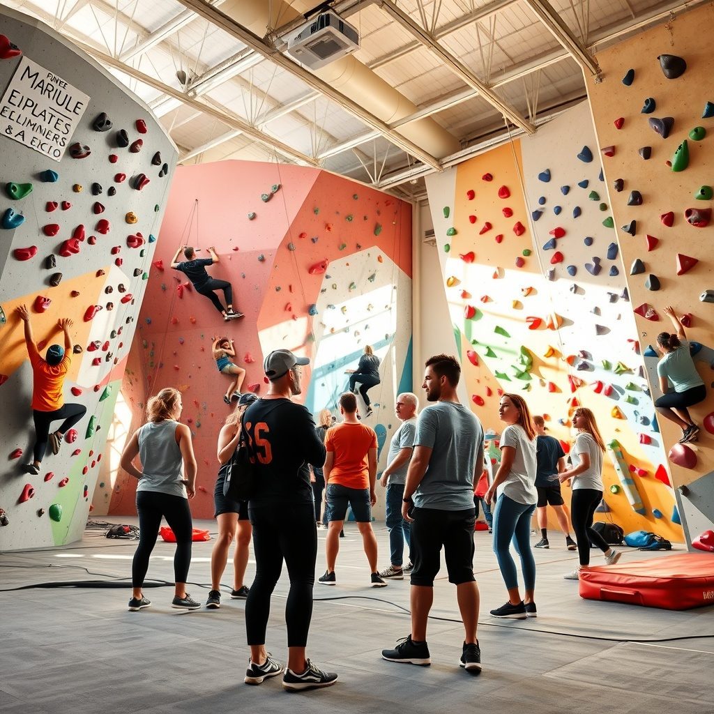 Indoor bouldering at Climbgym