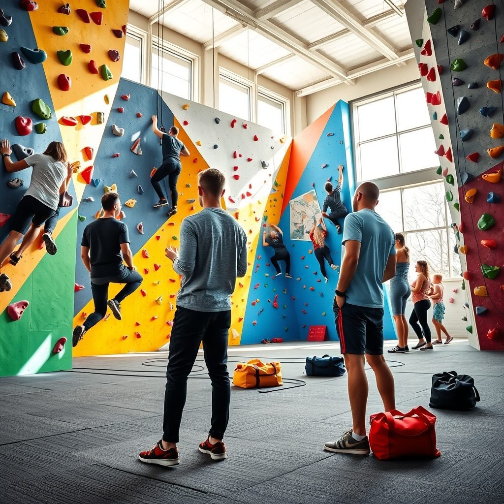 Indoor bouldering at Climbgym