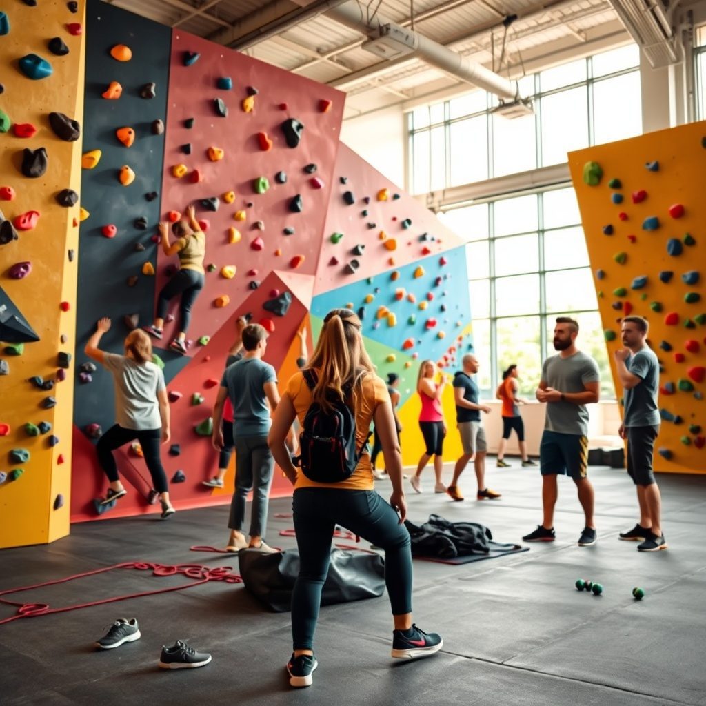 Indoor bouldering at Climbgym