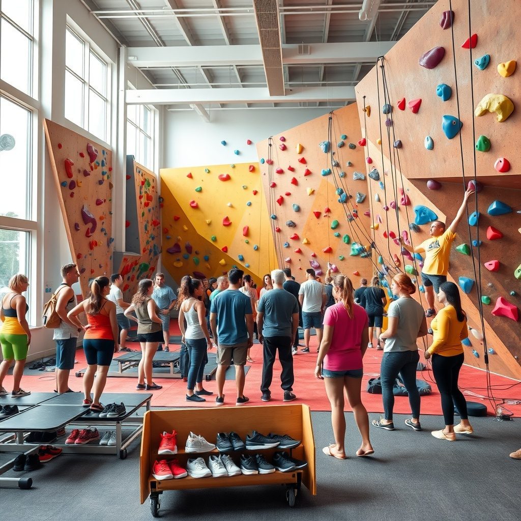 Indoor bouldering at Climbgym