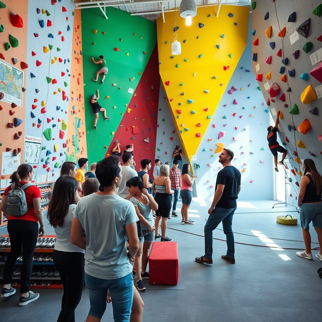 Indoor climbing at Climbgym
